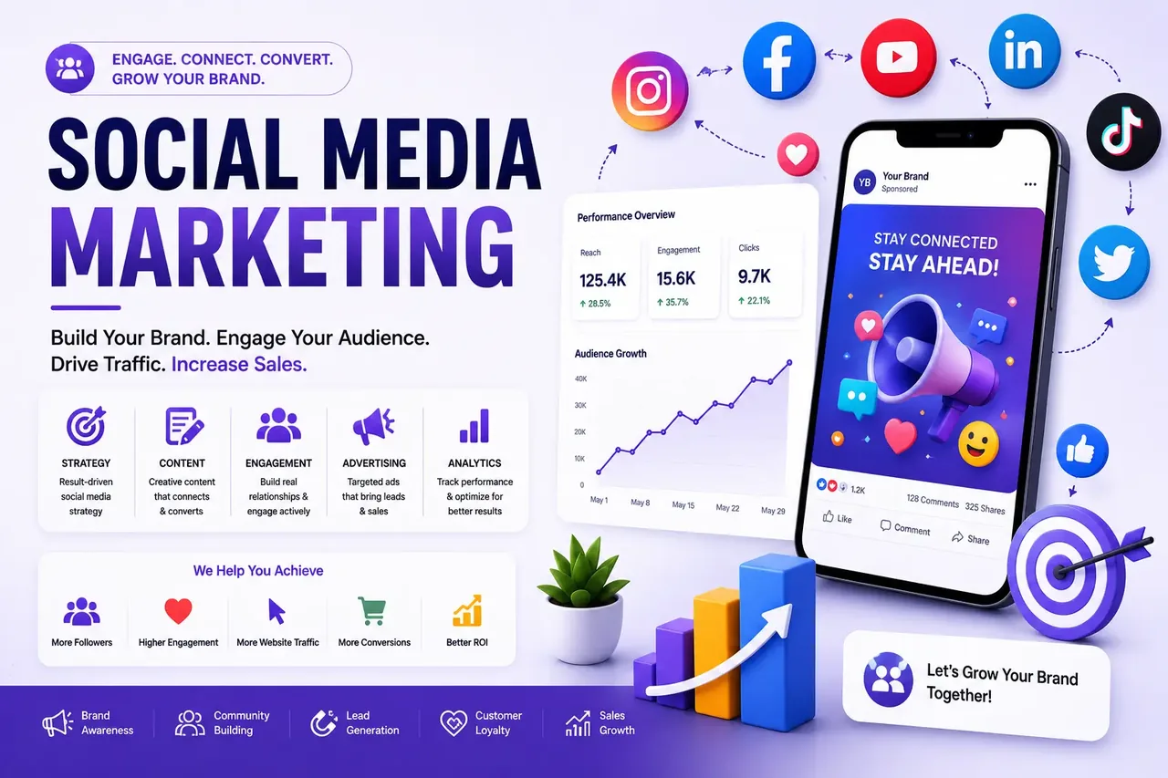 Social Media Marketing services for brand awareness, engagement and business growth